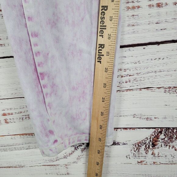 Mokuyobi Denim Jeans Womens 26 Lavender Acid Wash High Rise Tapered Pants Retro - Picture 5 of 15